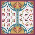 Shawl "KAITAG" cotton-silk 135х135 on wight background