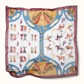 Shawl "KAITAG" cotton-silk 135х135 on wight background
