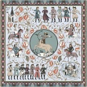 Платок "ПОЛКАН И СОЛДАТИКИ" кашемир 135x135 на сером фоне