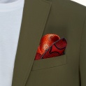 Scarf "BULL ON A ORANGE BACKGROUND" silk 45x45