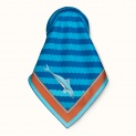 Scarf "MINOISKY AQUARIUM" silk 65x65 on a blue background