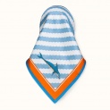 Scarf "MINOISKY AQUARIUM" silk 65x65 on a light blue background