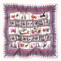 Shawl "DISTAFF ON A WHITE GROUND" wool 135x135