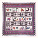 Shawl "DISTAFF ON A WHITE GROUND" wool 135x135