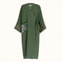 Kimono "SAKURA NO HANA" linen on a green background