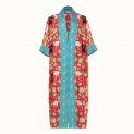 Kimono "WEDDING" silk on a red background