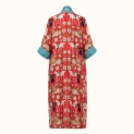 Kimono "WEDDING" silk on a red background