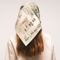 Scarf "MY BEAUTIFUL CITY" silk 65x65