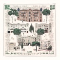 Scarf "MY BEAUTIFUL CITY" silk 65x65