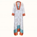 "ART-NOUVEAU" silk dress on a white background