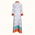 "ART-NOUVEAU" silk dress on a white background