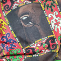 Шаль "ЛОКАЙ" шерсть 135х135 на зеленом фоне